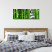 Peaceful Zen Rock Stack and Bamboo Canvas Print (Insitu (Slaapkamer))