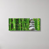 Peaceful Zen Rock Stack and Bamboo Canvas Print (Voorkant)
