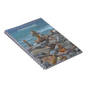 Peaceful Zen Style Balanced Rock Journal Notitiebo Notitieboek (Rechterzijde)