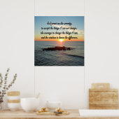 PEACEFULE SERENITY PRAYER OCEAN SUNRIS POSTER (Keuken)