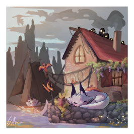 Peacefull morning poster