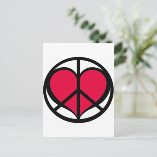 PeaceLove Briefkaart (Staand voorkant)