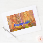 PeaceLove Guitar Girls Rechthoekige Sticker (Envelop)