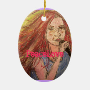 PeaceLove Rocker Girl Keramisch Ornament