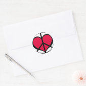 PeaceLove Ronde Sticker (Envelop)