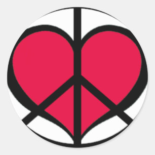 PeaceLove Ronde Sticker