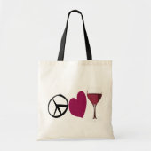 PeaceLove&Wine-Tas Tote Bag (Voorkant)