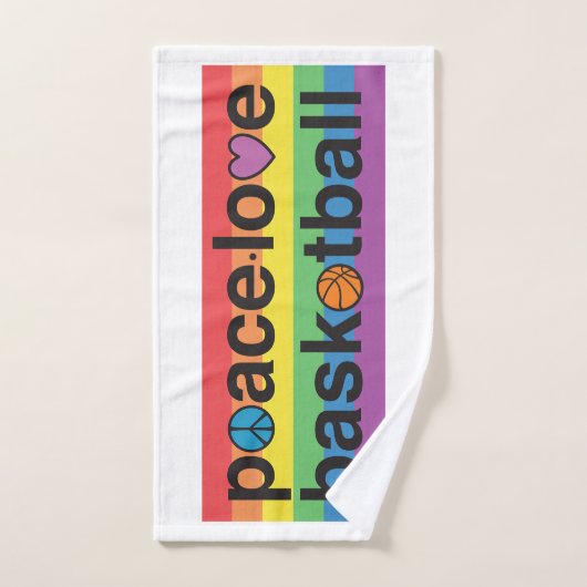 PeaceLoveBasketball PRIDE handdoek (Handdoek)