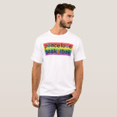 PeaceLoveBasketball PRIDE Unisex T-Shirt (wit) (Voorkant volledig)
