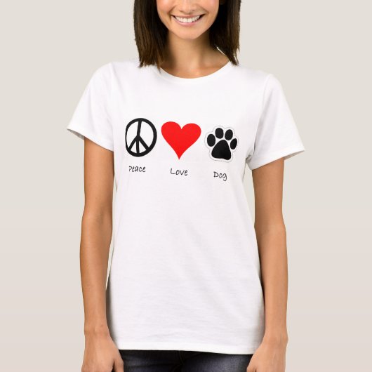 Peacelovedog T-shirt (Voorkant)