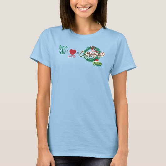 PeaceLoveKerstmis T-shirt (Voorkant)