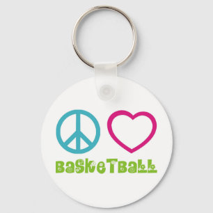PEACELOVEsymbolen-basketbal. Sleutelhanger
