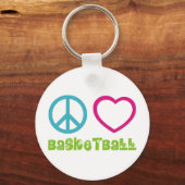 PEACELOVEsymbolen-basketbal. Sleutelhanger (Voorkant)