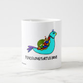 PeaceLoveTurtleDove-Mok Grote Koffiekop (Voorkant)