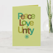 PeaceLoveUnity Feestdagen Kaart (Voorkant)