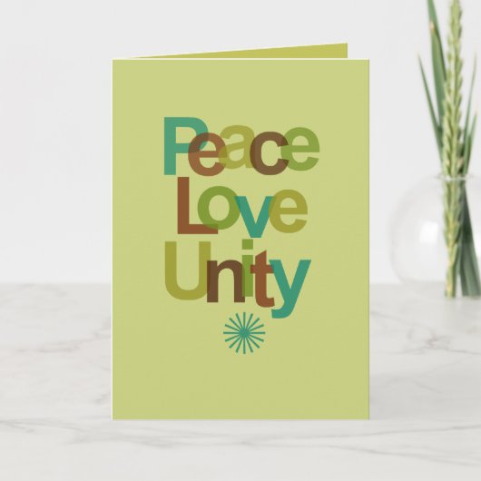 PeaceLoveUnity Feestdagen Kaart (Voorkant)