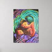 Peacely Dreaming Couple Canvas Afdruk (Voorkant)