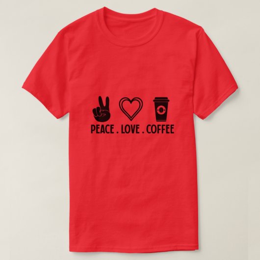 Peaceovecoffee01 T-shirt (Design voorkant)