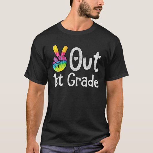 Peaces Outs 1St. Stropdassen Kleurstof Afstuderen T-shirt (Voorkant)