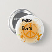 Peaces-teken Ronde Button 5,7 Cm (Voorkant /achterkant)