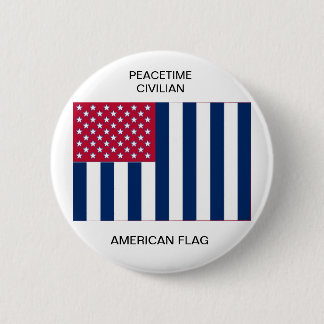 Peacetime Civiele Amerikaanse vlag Ronde Button 5,7 Cm