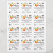 Peach 3x4 Small Square Sample inserts (Voorkant)