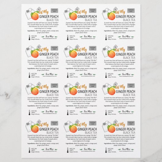 Peach 3x4 Small Square Sample inserts (Voorkant)