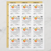 Peach 3x4 Small Square Sample inserts (Voorkant / Achterkant)