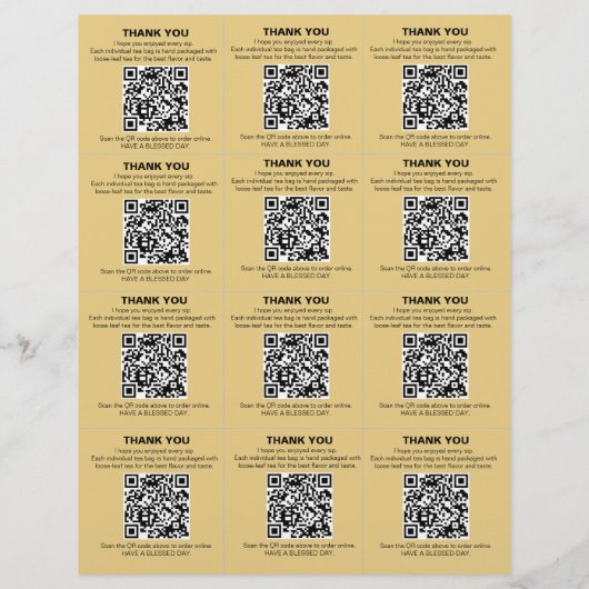 Peach 3x4 Small Square Sample inserts (Achterkant)