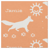 Peach Abrikot Kinder Sunshine Fox Track gepersonal Stof (Close Up)