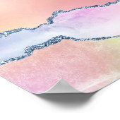 Peach Agate |  holografische Waterverf Ombre Poster (Hoek)