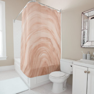 Peach Agate II Waterverf Pattern Shower Curtain Douchegordijn