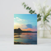 Peach and Blue Sunset op het bergmeer Briefkaart (Staand voorkant)