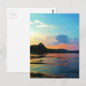 Peach and Blue Sunset op het bergmeer Briefkaart (Voorkant / Achterkant)