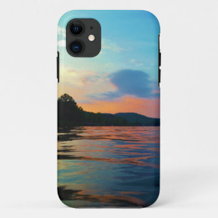 Peach and Blue Sunset op het bergmeer Case-Mate iPhone Case