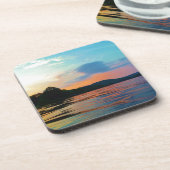 Peach and Blue Sunset op het bergmeer Drankjes Onderzetter (Linkerzijde)
