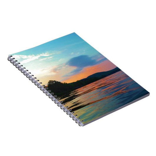 Peach and Blue Sunset op het bergmeer Notitieboek (Rechterzijde)