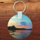 Peach and Blue Sunset op het bergmeer Sleutelhanger (Voorkant)