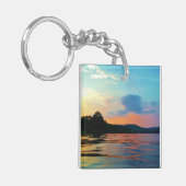 Peach and Blue Sunset op het bergmeer Sleutelhanger (Voorkant Links)
