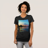 Peach and Blue Sunset op het bergmeer T-shirt (Voorkant volledig)