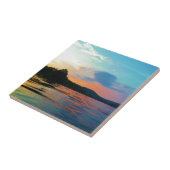 Peach and Blue Sunset op het bergmeer Tegeltje (Zijkant)