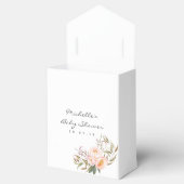 Peach and Burgundy Floral Baby shower Dank u wel Bedankdoosjes (Geopend)