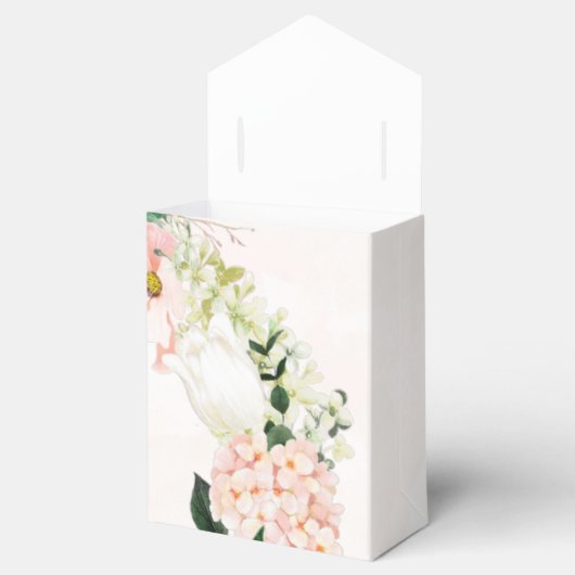 Peach and Cream Hydrangeas Wedding Favor Box Bedankdoosjes (Geopend)