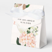 Peach and Cream Hydrangeas Wedding Favor Box Bedankdoosjes (Voorkant Zijde)