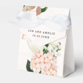 Peach and Cream Hydrangeas Wedding Favor Box Bedankdoosjes
