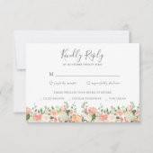 Peach and Cream RSVP Reply Kaart (Voorkant)