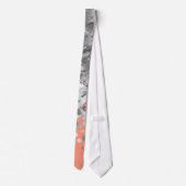 Peach and faux glitter op maat stropdas (Achterkant)