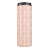 Peach and Gold Arrows Monogram Thermosbeker (Achterkant)