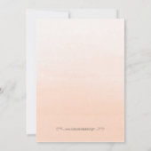 Peach and Gold Baby shower Invitation Kaart (Achterkant)
