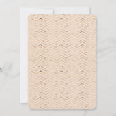 Peach and Gold Birthday Party Invitation Kaart (Achterkant)